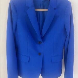Theory Blazer Blue Button Down Carissa Classic Suit Jacket Size 8